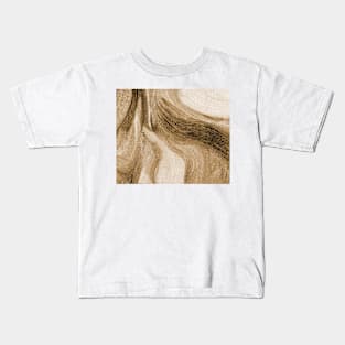 Sepia Antique White Abstract Art Kids T-Shirt